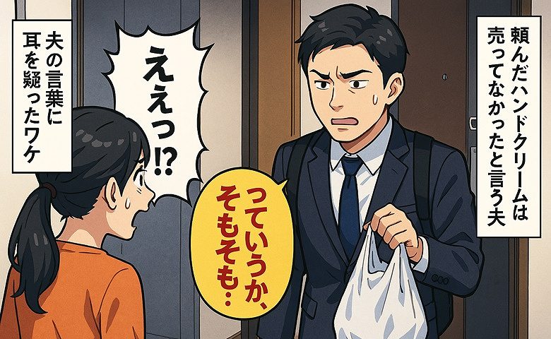 私「ハンドクリームを買ってきて」夫「了解！」期待して待っていた私→夫の帰宅後、「そもそも…」まさかの展開にあ然！