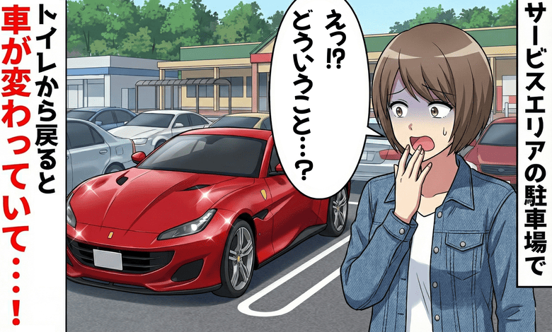 「ここに停めたはずなのに！？」サービスエリアでトイレから戻ると車がない！なぜ？理由がわかって呆然