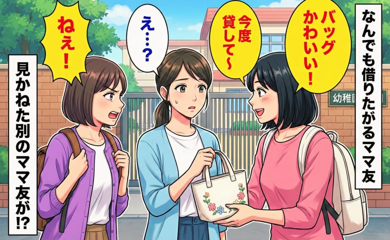 「かわいい！今度貸して！」私の服やバッグを狙うママ友…→「ねぇ」見かねた友人のたった一言に場が凍り付いたワケ