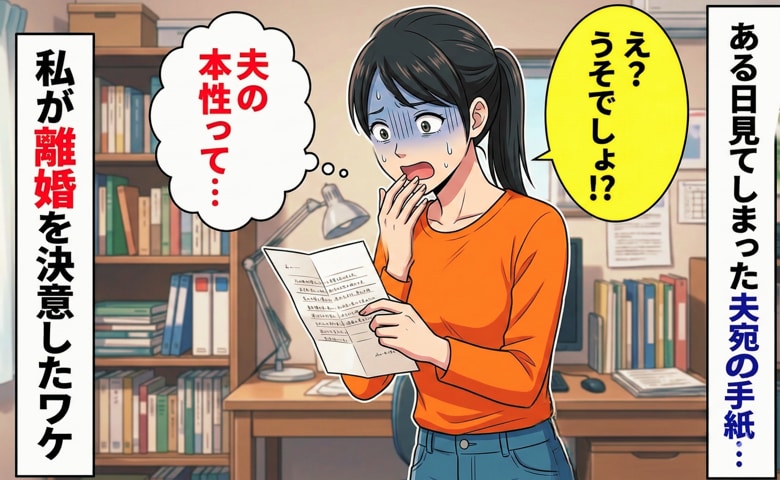 「え？夫は何がしたいの？」ある日見てしまった手紙に青ざめ…→最終的に夫と離婚する道を選んだワケ