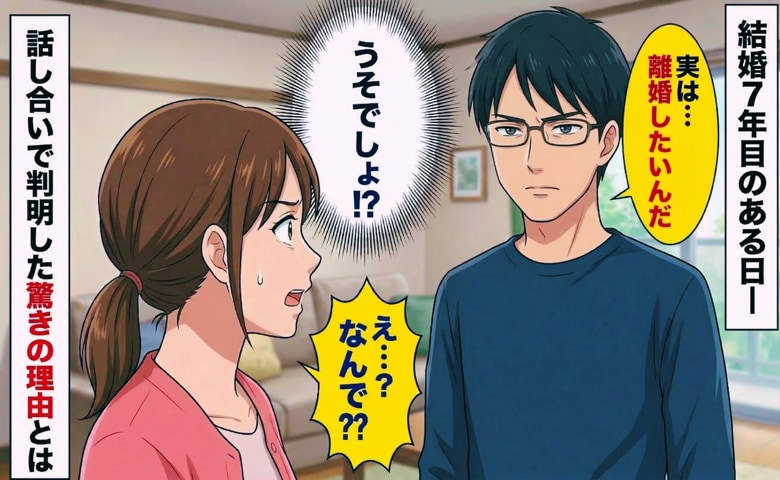 「離婚したい」結婚7年目、夫からの突然の言葉に頭が真っ白に！⇒「え、うそ…」話し合いで判明した驚きの理由とは