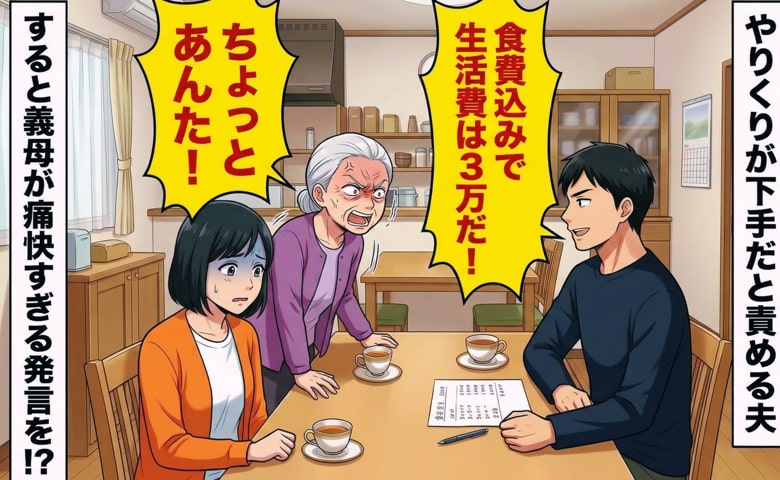 「生活費は月3万円だ！」育休中の私を追い詰める夫に限界が…→話し合った結果、義母が夫に痛快すぎる発言を！？