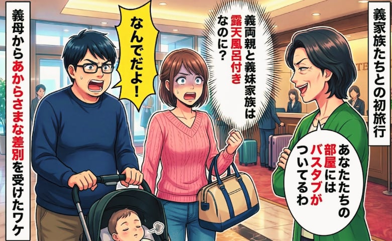 「義妹家族は露天風呂付きで、私たちはバスタブ？」義母が仕切る旅行で差別！？→義母の信じられない言い分とは