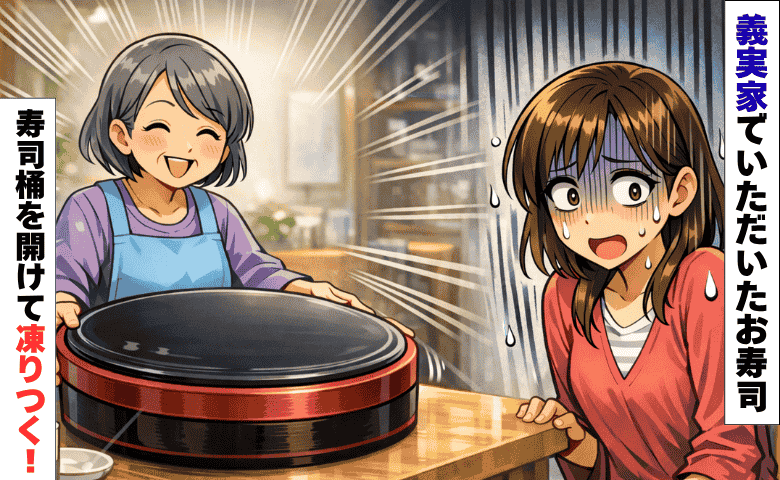義実家で出されたお寿司に違和感…「え、わざと？」フタを開けた瞬間に絶句！義母のおもてなしとは？