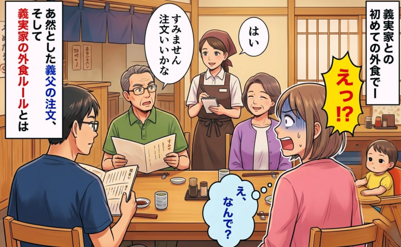 「うそでしょ？」義実家との初めての外食で、席に着くなり店員を呼んだ義父→戸惑いを隠せなかった驚きの外食ルールとは