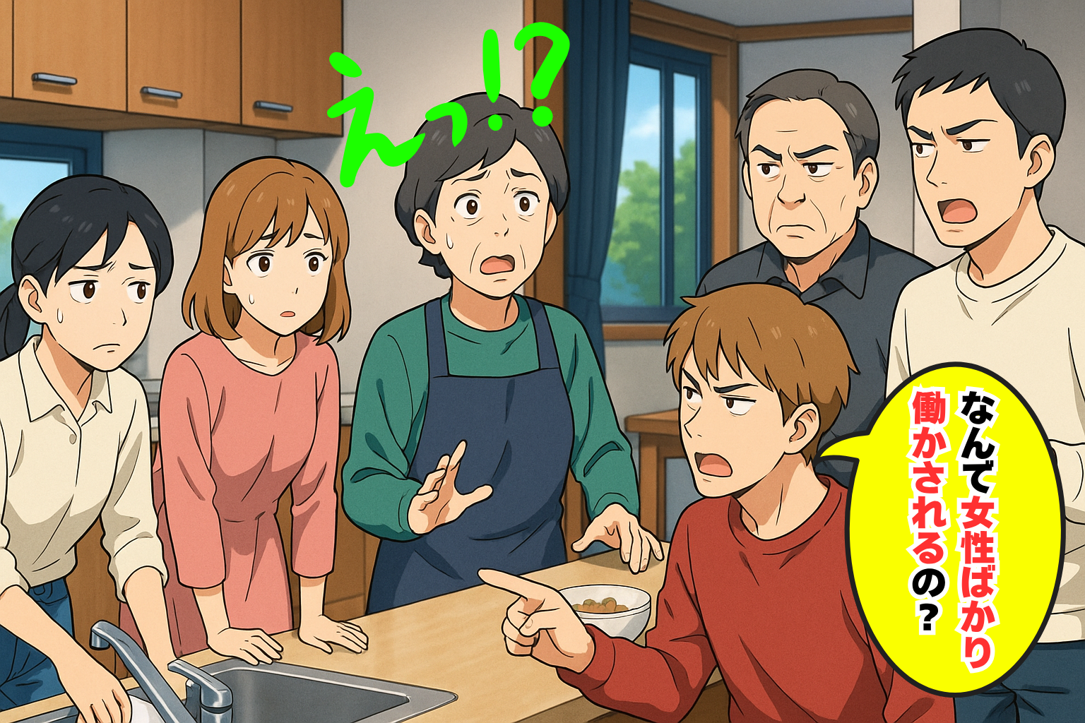 義兄「なんで女性だけが働かされるの？」義母へのひと言をきっかけに、男性陣が一斉に抗議！その結果…
