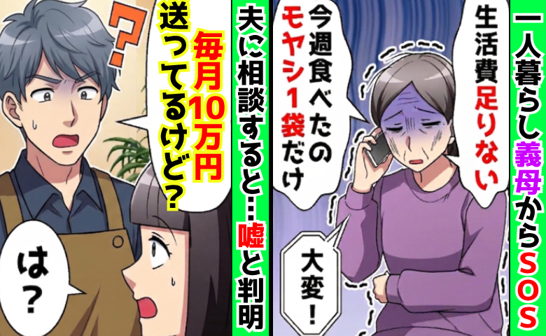 義父を亡くし「助けて…生活が苦しい」義母からSOS→「10万送ってるけど？」嘘がバレた義母の末路