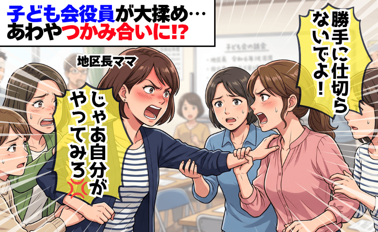 役員ママ「勝手に仕切らないで」「じゃあやってみろよ！」地区長ママへの不満が爆発→つかみ合い寸前に！？
