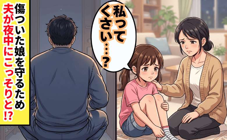 「ママ、私ってくさい？」正直、足が臭う…→傷ついた娘を守るため、夫が夜中にこっそりとった行動とは！？