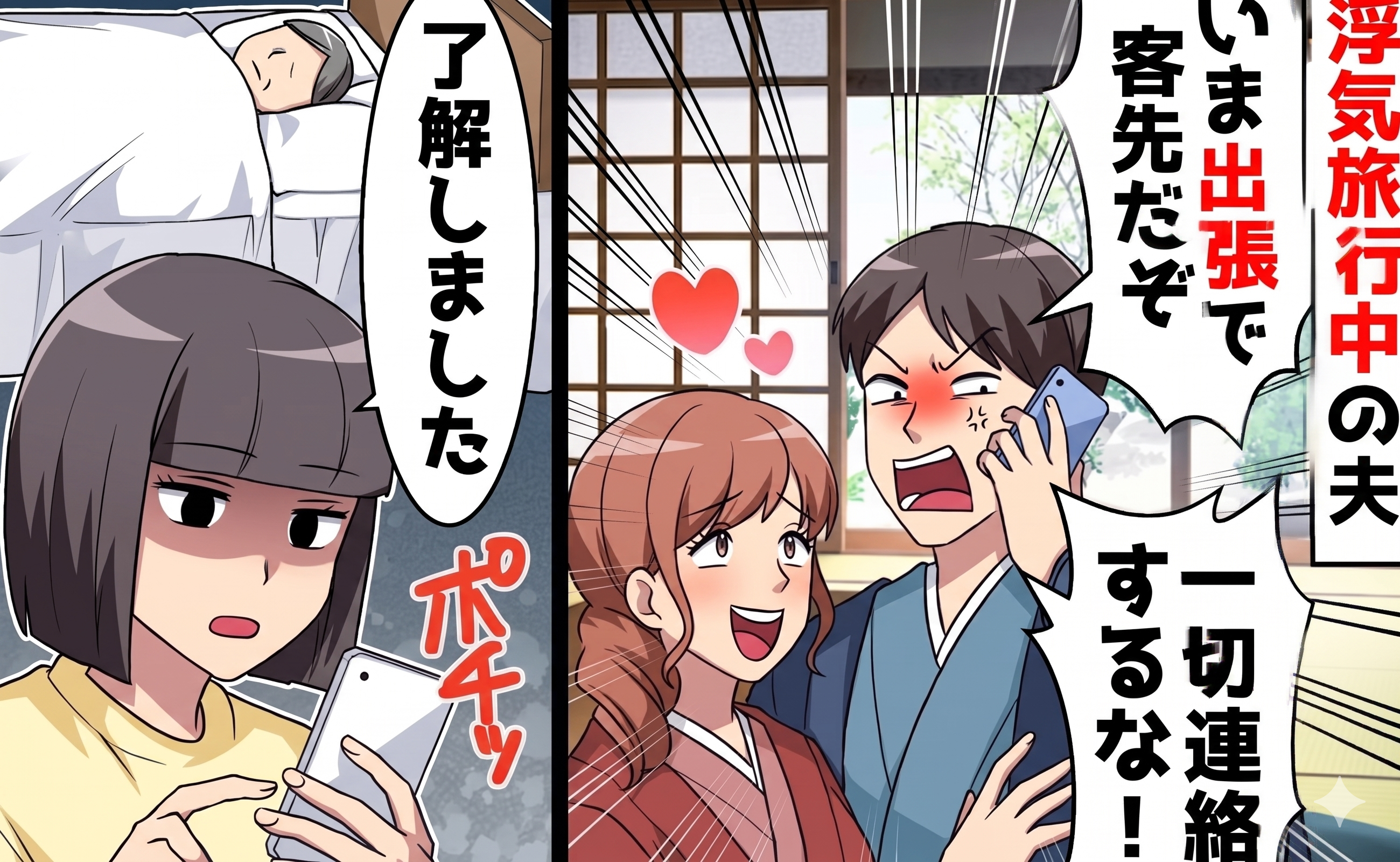 夫「連絡するな！寄生虫」義父が倒れる中、不倫旅行→病室での逆転劇で夫が顔面蒼白になったワケ