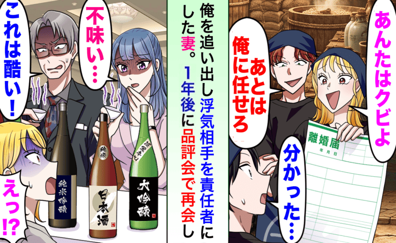 妻「あなたはもう必要ない」酒蔵を追い出された私→1年後の品評会で再会すると、元妻の酒に異変が…！