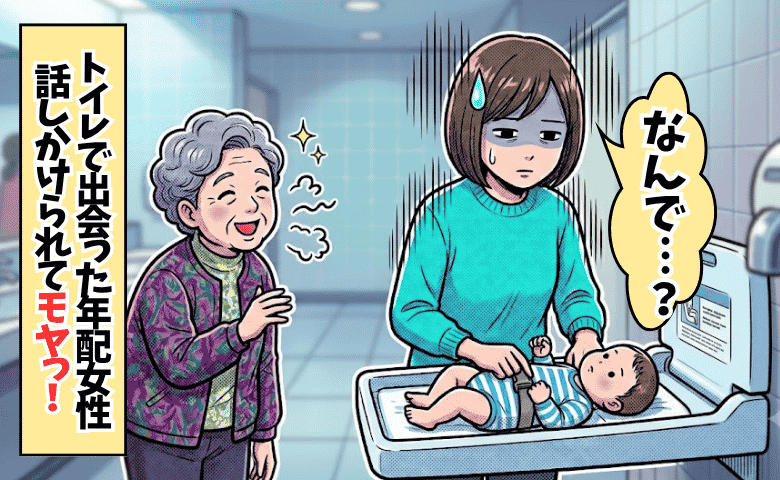 「お願い、見ないで…」息子のおむつ替えにモヤモヤ→トイレですれ違った女性の行動とは？ママ困惑…！