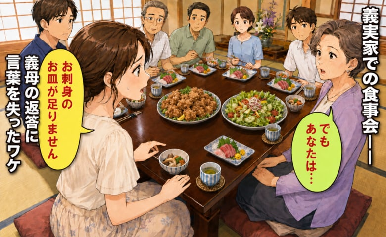 「お刺身のお皿が足りません」初めてのお盆、義実家の食卓で声をかけた私→義母の返答に言葉を失ったワケ