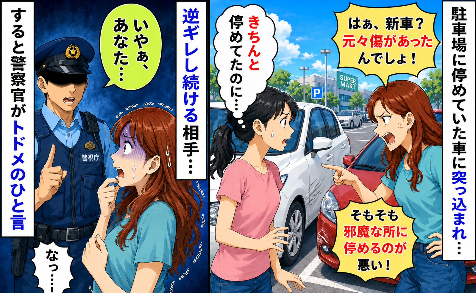 私の新車にぶつけた人が「もともと傷があったんでしょ！」逆ギレし続ける相手に、警察官がトドメのひと言