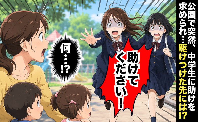 「助けてください！」公園に響いた中学生の叫び→「き…救急車」駆けつけた先で見た光景に血の気が引き