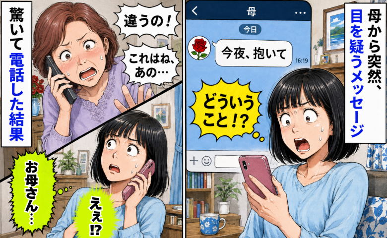 母から突然のLINE「今夜、抱いて」えぇ！？「違うの！これは、その…」電話で詳細を聞き出した結果