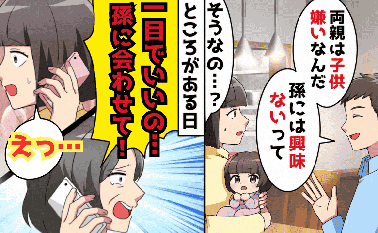 義母「一目でいい！孫を会わせて！」拒絶からの懇願→私「会いたくないって…」夫がうそを…？暴かれた真実に絶句