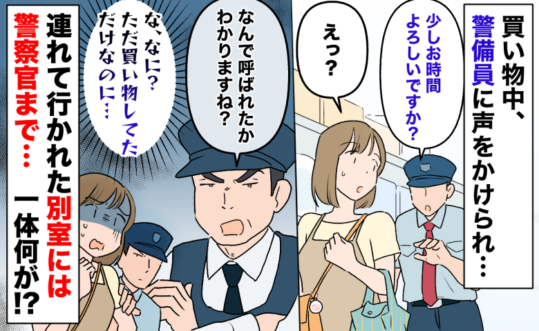 「呼ばれた理由、わかりますね？」買い物中、警備員＆警察官に詰められ困惑→何もしてないのに…なぜ？