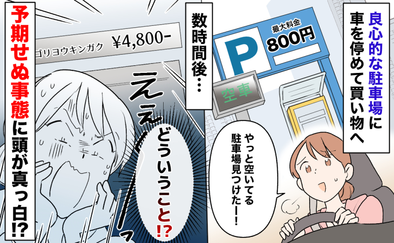 駐車場の看板「当日800円」しかし数時間後、精算機に「4800円」と表示→予想外の高額請求のワケ