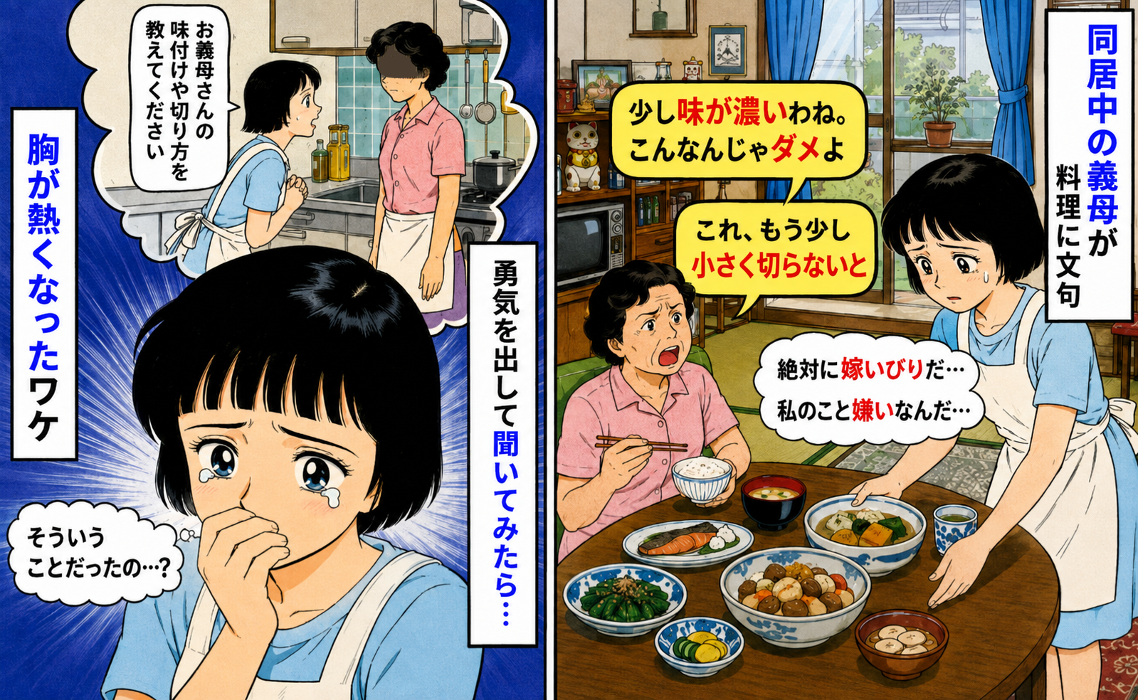 「こんなのじゃダメね」義母が味付けや切り方に文句⇒「じゃあ教えて」え…？返答に胸が熱くなったワケ
