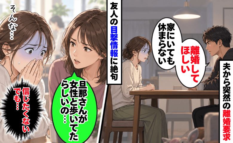 夫「離婚してほしい」私だけを悪者にして家出→数日後「女性と歩いてた」友人の証言に探偵を雇うと！？