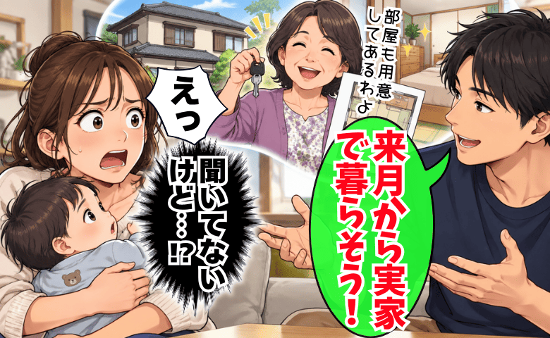 夫「来月から実家で暮らそう」私抜きで義母と話を進め部屋まで決定→なんで相談しなかった？理由に絶句