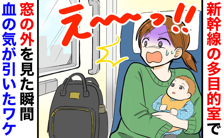 「やばい、今すぐ…」新幹線の多目的室で授乳中、窓の外を見て青ざめた私。慌てて中断したまさかの理由