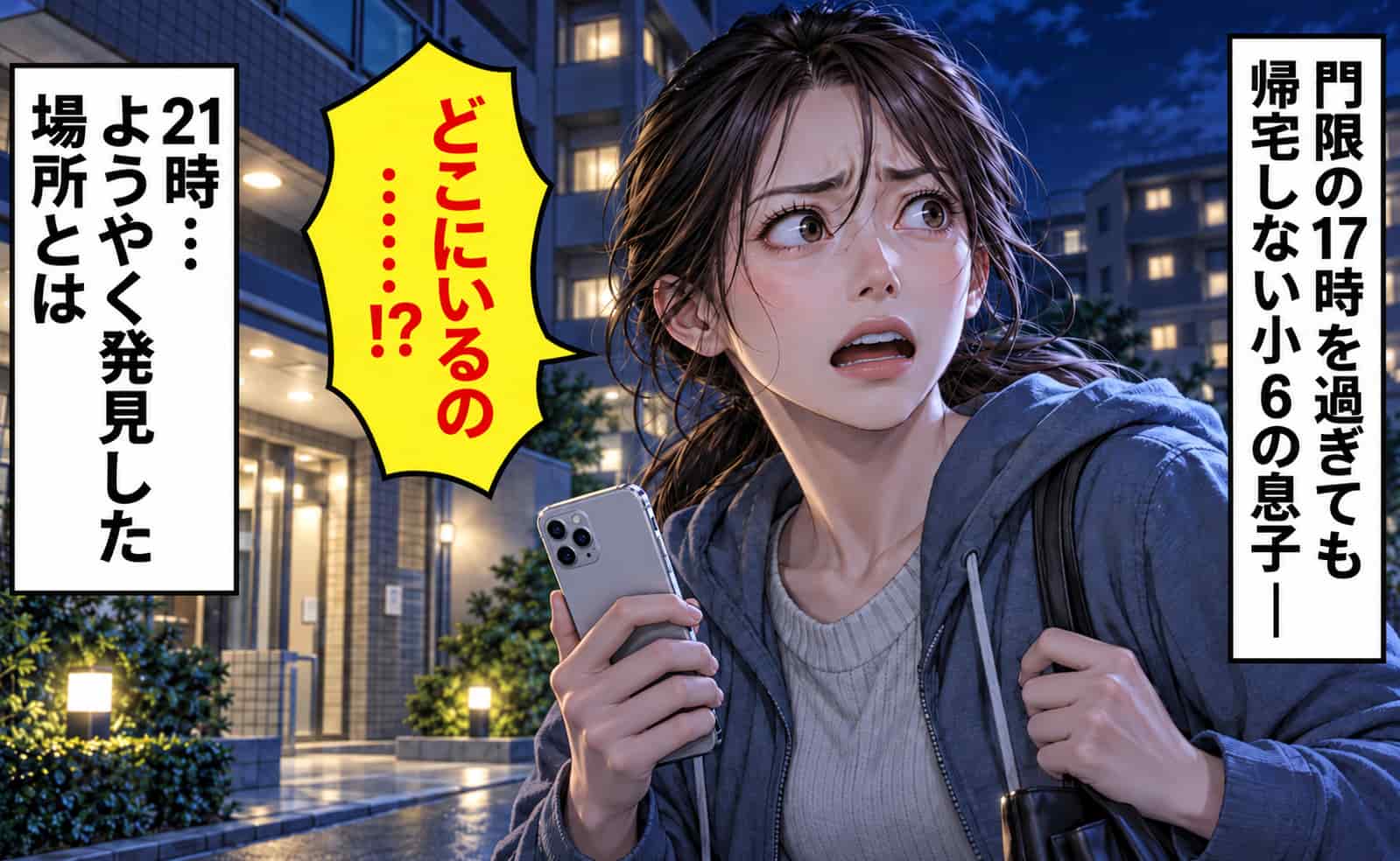 「17時には帰るはずが…」小6息子が21時になっても戻らない！警察に相談→21時、ようやく発見したまさかの場所