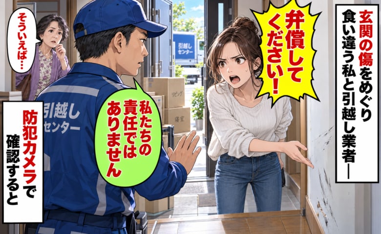 私「弁償してください！」引越し業者「私たちの責任ではありません」え、壁と床に傷をつけたよね！？→防犯カメラを確認すると