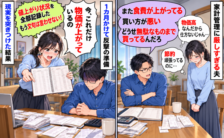 夫「また食費上がったのか？買い方が悪い」節約頑張ってるのに…⇒物価高の現実をまとめて突きつけた結果