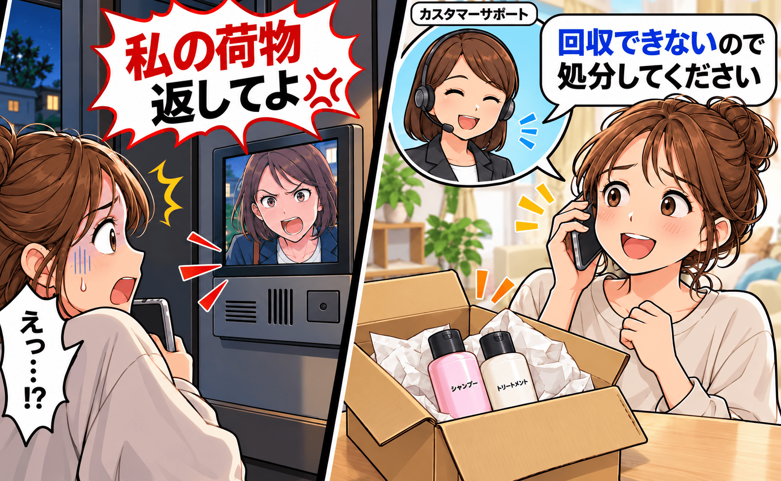 「お宅に荷物届いてますよね！」夜、見知らぬ女性が来訪→誤配送品は「処分して」と言われたのに怒鳴られ！？