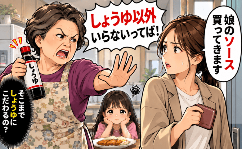 私「娘のソース買ってきます」義母「しょうゆ以外いらないってば！」自分で買うのもダメ！？頑なに拒むワケ