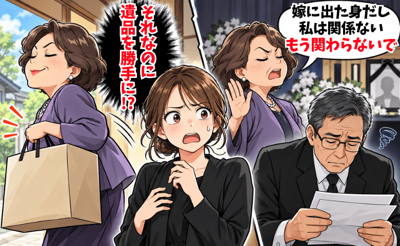 叔母「嫁に出た身だし関係ない」祖母の世話も葬儀も父任せ→遺品整理の前に、持ち帰っていた物に絶句！