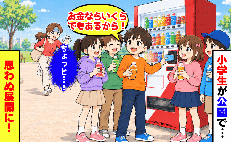 小学生「お金ならあるから」公園で友だち9人にジュースを大盤振る舞い！？不審に思い声をかけると…予想外の展開に