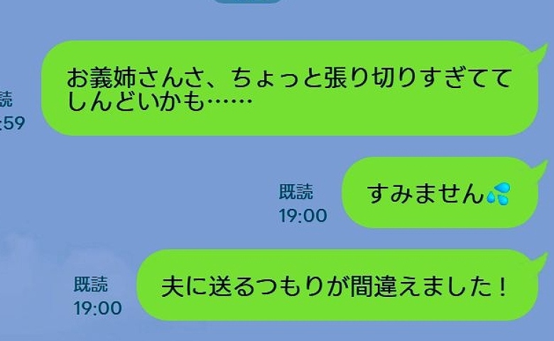 「お義姉さんちょっとしんどい」産後、張り切る義姉を重く感じた私は、愚痴を本人に誤送信！終わった…→翌日、義姉は