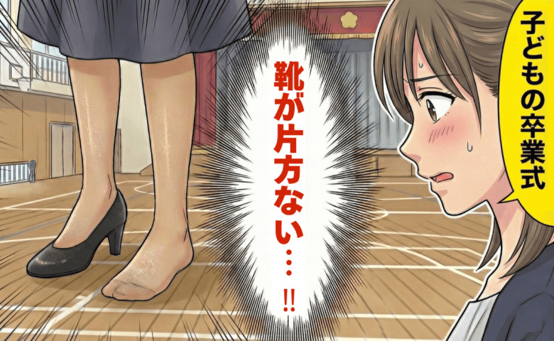 卒業式で「靴が片方ない！」先生に花束を渡す大役の途中で…靴はどこへ！？冷や汗が止まらなかったワケ