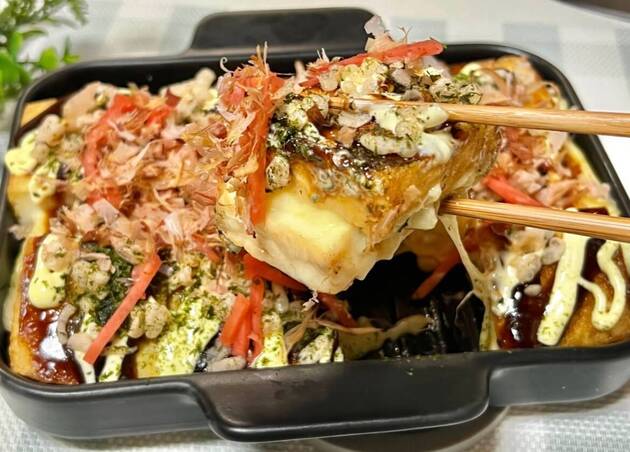 「もう、お好み焼き作らなくていいじゃん！！」【オタフクソース公式・厚揚げの食べ方】が天才「そのもの」「たまらん」最強“カリとろ”再現