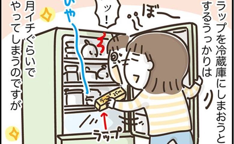 「なんで？」冷蔵庫の前でぼうぜん。ラップをしまうつもりが持っていた物 #アラフィフの日常 245