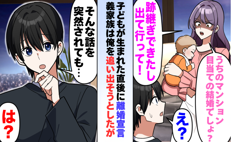 里帰り出産から戻った妻「跡継ぎできたし出て行って」DNA鑑定の結果で妻が開き直った末路