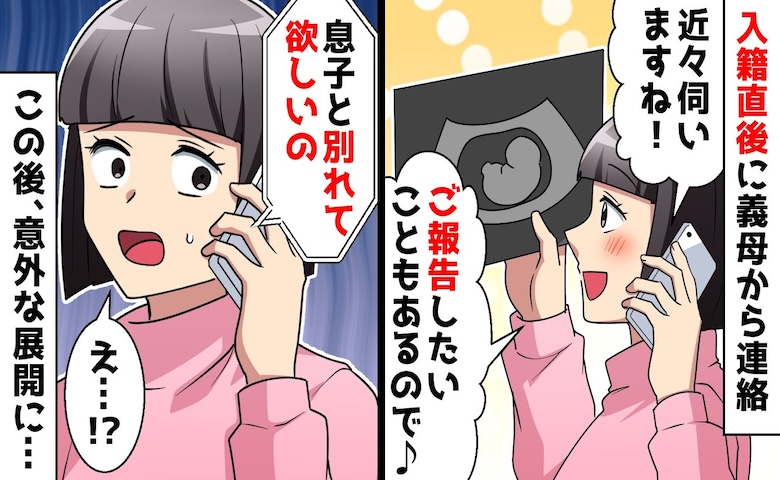 入籍後すぐ妊娠した私。義母に報告すると「息子と別れて」との要求が！涙ながらに語られた真相とは