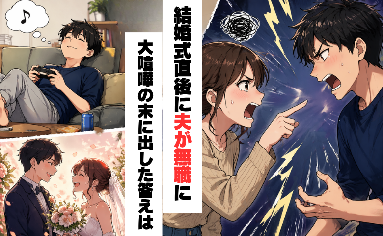 結婚式直後、夫が無職に…「いつまで休むつもり？」マイペースな夫との大喧嘩の末に出した答えは