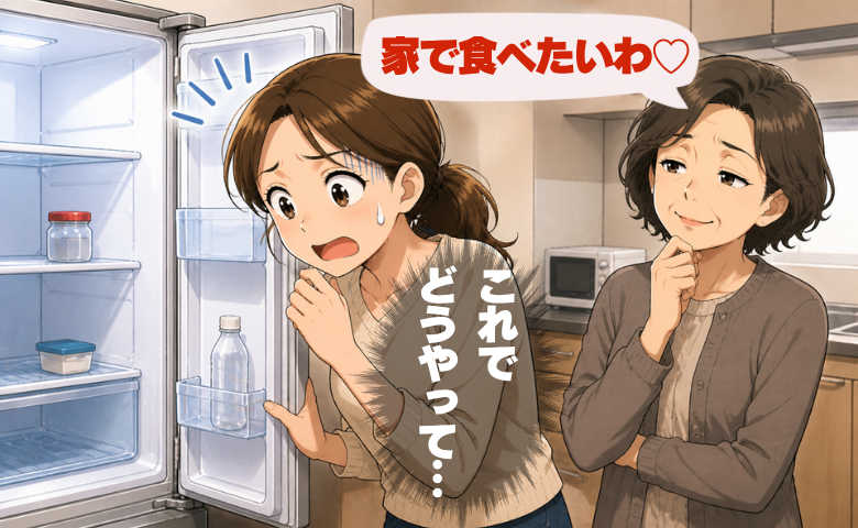 料理が苦手な義母「家で夕飯食べたいわ♡」→私が7人分を作ることに！？でも…冷蔵庫は空っぽ！？