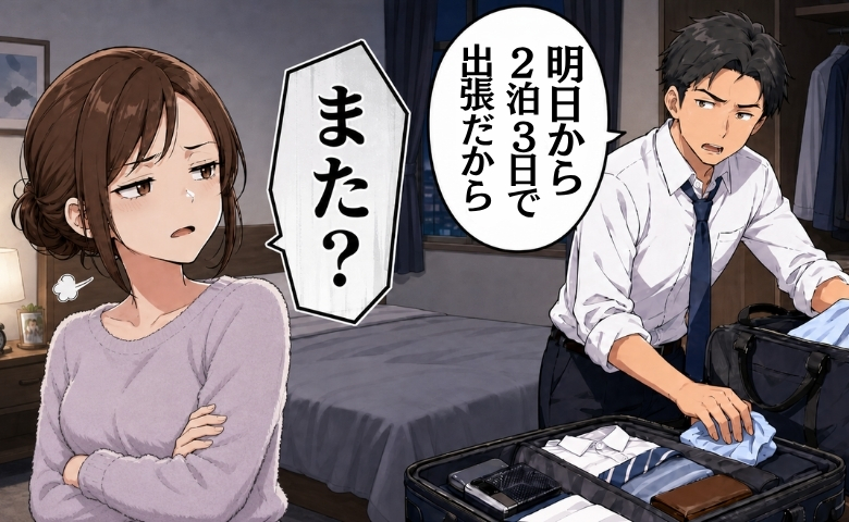 夫「明日から出張」また？仕方ないとわかっていても余裕がなくて…感情が爆発して本音を吐露した結果