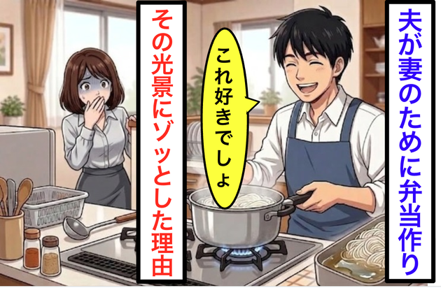 夫が「お弁当作ったよ」と笑った瞬間、私が【戦慄した理由】「…ねえ、このぎゅうぎゅうに詰まってるの何？」"背筋が寒くなる"真相にゾッ...