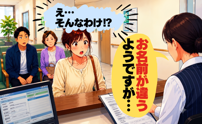 「お名前が違うようですが…」妻の母の検査に付き添い⇒受付でわかった事実に、妻もびっくり！？
