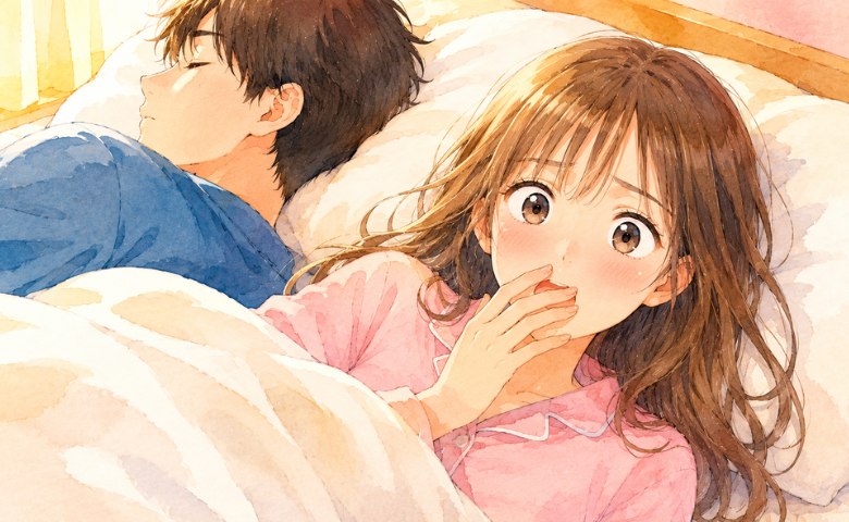 彼の家で初めてのお泊まりデート♡⇒翌朝「キャー！」布団がとんでもないことになっていた！？