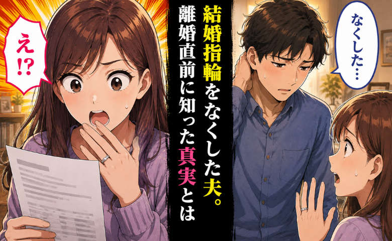 世界にひとつだけの結婚指輪。夫「ごめん…なくした」→離婚直前に判明した、結婚指輪の行方とは