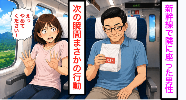 新幹線で隣のおじさんが紙袋をゴソゴソ…その直後「えっ、やめてください！」【これ、マナー違反では？？】女性がゾクリとしたワケ