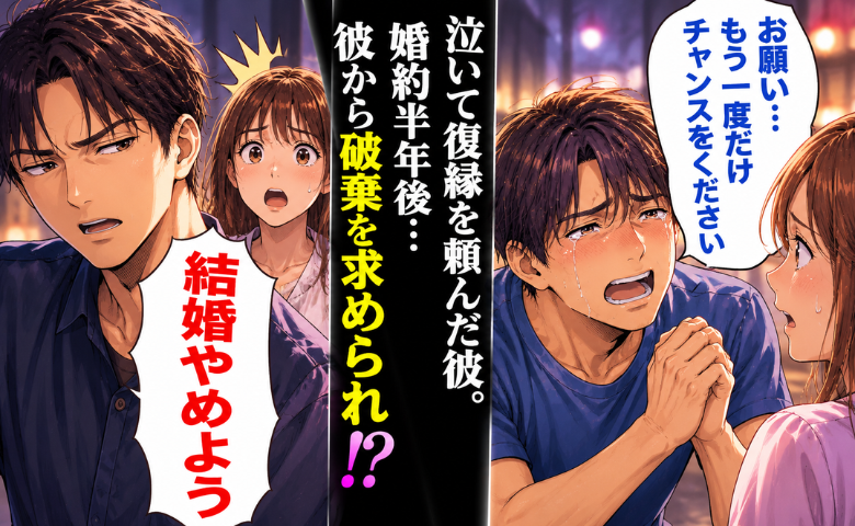「もう一度チャンスを」泣いて復縁を迫ってきた彼。でも婚約から半年で…私が捨てられることに！？