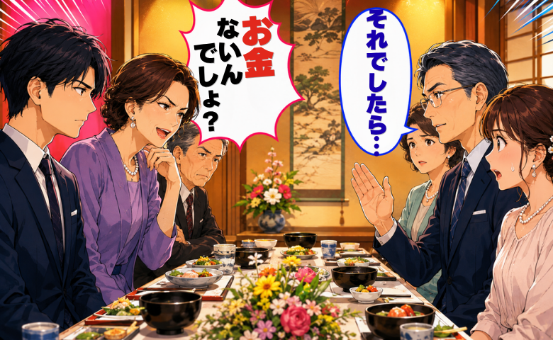 義母「あなた、お金ないんでしょ？」両家顔合わせで責められ続け…→ずっと黙っていた父が口にしたこと